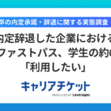 学生の6割が内定辞退した企業の「転職ファストパス」を利用したい、レバレジーズ株式会社調査