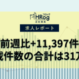 【2024年11月第2週 正社員媒体 求人掲載件数レポート】前週比+11,397件、掲載件数の合計は31万件