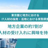 地方企業の約7割が副業IT人材の受け入れに興味あり、レバテック株式会社調査