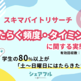 学生ワーカーの8割が「土日勤務」を希望、シェアフル株式会社調査