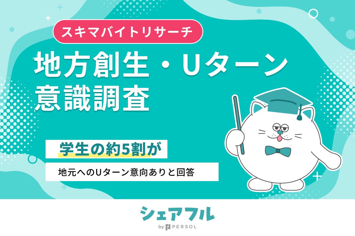 【2026年】地方創生・Uターン意識調査『シェアフル』スキマバイトリサーチ 〜出身地を離れて居住する学生の約49%が地元へのUターン希望と回答。約53%が地方創生に興味。〜
